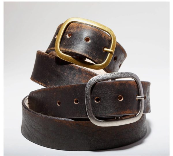 Vintage Distressed Leather Belt