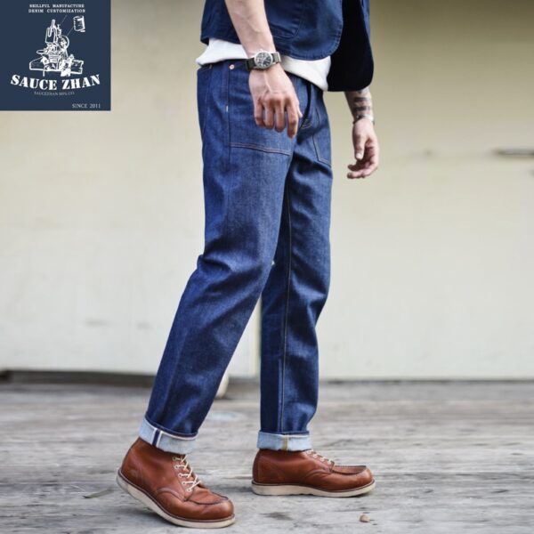 Sauce Origin Selvedge denim Jeans Mens Jeans Plant blue - Image 2