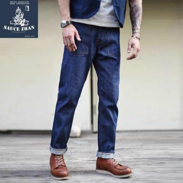 Sauce Origin Selvedge denim Jeans Mens Jeans Plant blue - Image 3