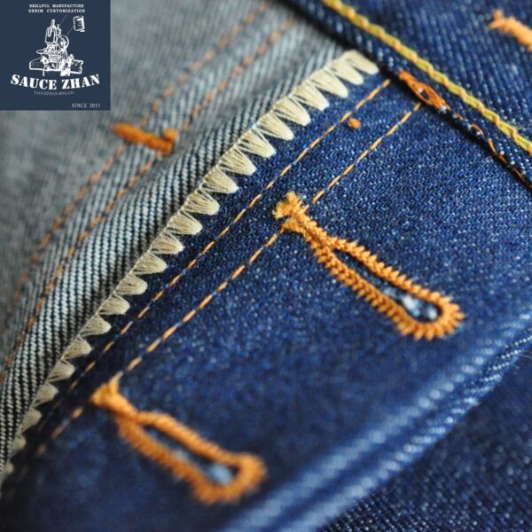 Sauce Origin Selvedge denim Jeans Mens Jeans Plant blue - Image 4